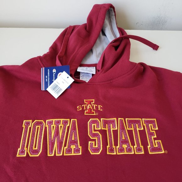 Champion Iowa State Cyclones NCAA Hoodie Sweatshirt Men's Size Medium Red NWT - Picture 2 of 13